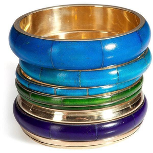 Resin Brass Fashion <b>Bracelets</b> & Bangles Resin Bangles with Geometric Patterns Indian Handcrafted Bangles - Product Image 4