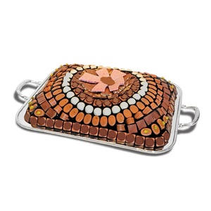 Greatest Quality Rectangle Metal Serving Platter Fancy Decorative <b>Chocolate</b> Serving Tray For Events & <b>Wedding</b> Factory Price - Product Image 1