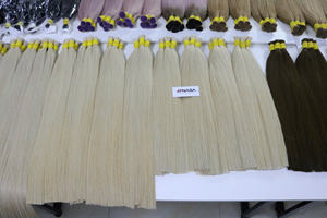 Prix de gros en vrac Extensions de cheveux Cheveux humains Double noyer 100 grammes Couleurs claires 16 pouces - Product Image 6