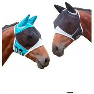 Masque anti-mouches léger et respirant pour chevaux, avec oreilles, protection confortable contre les insectes pour l'été - Product Image 6