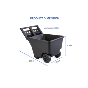 Heavy Duty 4.5 CUFT Garden Trolley <b>Cart</b> Utility <b>Wagon</b> With Balanced 2-Wheel Design For Yard Lawn Outdoor Handling ODGGAR017 - Product Image 1