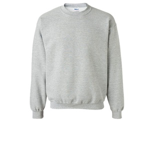 Custom Men Sweatshirt Blank Casual Crewneck Plain Light Heather Gray Fleece <b>Jumper</b> <b>Pullover</b> - Product Image 5