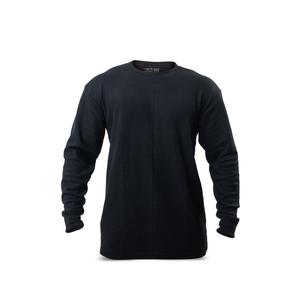 Camiseta térmica de invierno para hombre, transpirable, informal, sin cuello, de punto, de color liso, de manga larga, de algodón elástico, ropa interior cálida - Product Image 2