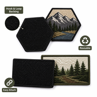 Écussons en tissu écologiques brodés sur mesure avec fixation auto-agrippante pour équipement tactique et chapeaux, motif floral - Vente en gros OEM/ODM, faible MOQ