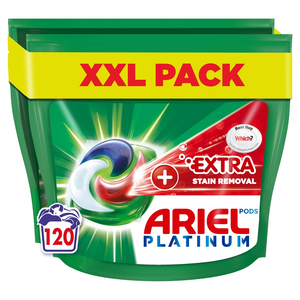 Cápsulas de Detergente para Ropa Ariel All-in-One Platinum PODS, 120 Lavados, Eliminación Extra de Manchas, Aroma a Jazmín y Floral - Product Image 4