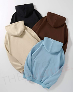 Sweat-shirt surdimensionné en molleton de coton de luxe 350 GSM, tissu brossé doux, vêtement de mode hivernal - Product Image 4