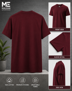 เสื้อยืดผู้ชายคุณภาพพรีเมียม ผ้าฝ้าย 100% แขนสั้น คอกลม สกรีนโลโก้ได้ ทรงโอเวอร์ไซส์ ระบายอากาศดี สไตล์สตรีทแวร์ลำลอง - Product Image 2