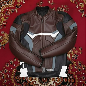 เสื้อแจ็คเก็ตหนัง PU สำหรับขี่มอเตอร์ไซค์ ขายส่ง แบบซิป ดีไซน์เองได้ สำหรับฤดูหนาว  ลำลอง  ใส่ได้ทั้งชายและหญิง คุณภาพสูง ผลิตจากโพลีเอสเตอร์ ไซส์ใหญ่ - Product Image 1