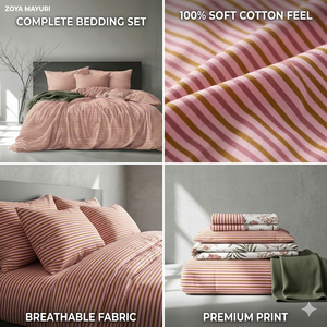 Sábanas Ajustables Modernas para Cama Queen Size con Fundas de Almohada - Product Image 5