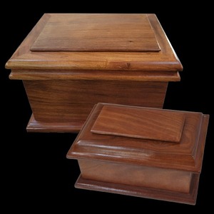 Wholesale stately wood cremation urns in 2 sizes adult medium <b>keepsake</b> memorial <b>ashes</b> container - Product Image 1