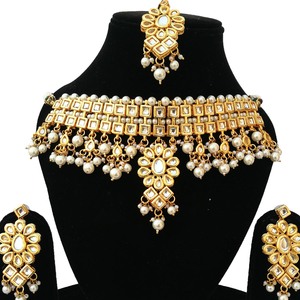 Women's Trendy Alloy Party Wear Engagement Anniversary Wedding Choker Earrings Set Copper 18K Gold Plated Zircon Jewelry - Product Image 2