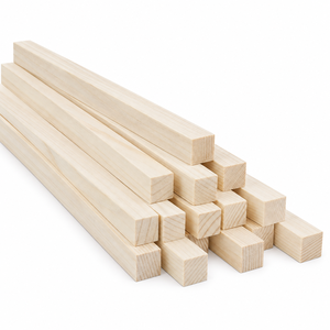 Chevilles carrées en bois massif, forme rectangulaire, matériau naturel, pour artisanat DIY, tiges décoratives autoportantes - Product Image 1