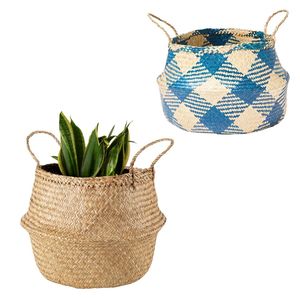 Decorative Handmade PHU HAO Brand Natural <b>STRAW</b> BELLY <b>BASKETS</b> Eco-Friendly Woven Storage <b>Basket</b> for Wholesale - Product Image 1