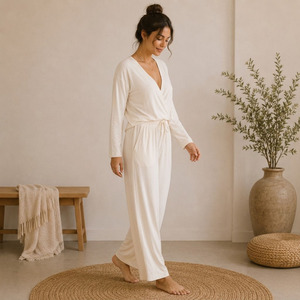 Ensembles de vêtements de détente pour femmes, doux et respirants, en Tencel et élasthanne, pyjamas pour femmes, vêtements de détente pour l'été - Product Image 2