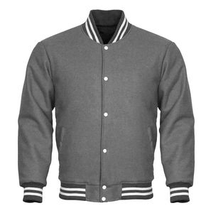 แจ็คเก็ตวาร์ซิตี้สไตล์วินเทจปักโลโก้ตามสั่งสำหรับผู้ชายและผู้หญิง แขนหนัง ซิป บริการ OEM แจ็คเก็ตเคลือบแบบกำหนดเองได้ - Product Image 2