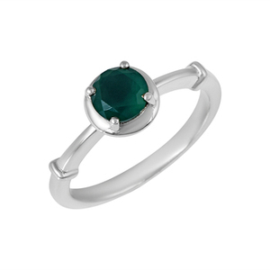 Pure 925 Sterling <b>Silver</b> Handmade Green Onyx <b>Ring</b> Classic Natural Cut Crystal Gemstone Perfect Wedding Anniversary Women's Gifts - Product Image 1