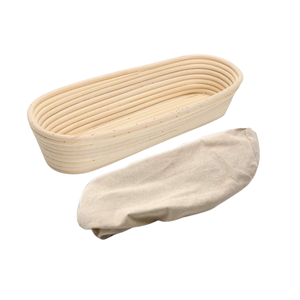 Sourdough <b>Bread</b> <b>Basket</b>,Oval Rattan <b>Bread</b> Banneton Proofing <b>Basket</b> With Liner, <b>Bread</b> Making Accessories Wholesale From Vietnam - Product Image 1