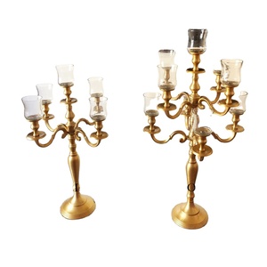 Candelabro de aluminio hecho a mano, decoración de Metal, color dorado, nuevo diseño, hecho a mano - Product Image 1