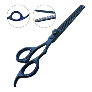 Professional Hair Thinning Blue <b>Shears</b> 7.5 Inch Plasma Coated Stainless Steel Barber Thinning Scissors Texturizing Salon <b>Tool</b> - Product Image 1