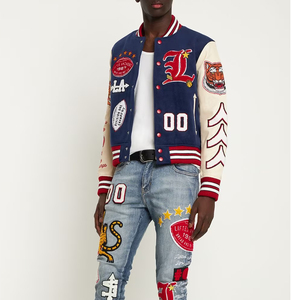 OEM Hot Sale Custom Winter Lettermen Varsity Jackets Bulk Vintage <b>Men's</b> University Chenille <b>Patches</b> Logo 2026 For <b>Men's</b> - Product Image 2