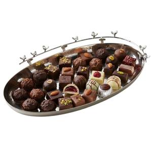 Bandeja de chocolate plateada de calidad de lujo, plato para chocolate, perfecto para ocasiones especiales y exhibiciones de postres, precio de fábrica - Product Image 3
