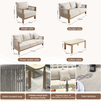 Ensemble de canapés d'extérieur imperméables pour patio et jardin, style moderne, idéal pour la plage et les cours – Collection très prisée
