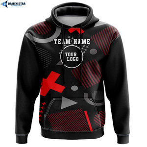 DAIZEN STAR Sweat-shirt unisexe à capuche en polaire unie, écologique, coupe classique, style décontracté hiver, impression par sublimation, avec poche - Product Image 5