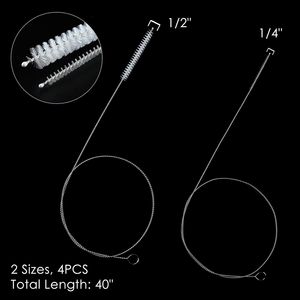 Spazzola per la pulizia di tubi di alimentazione, canne di scarico e sifoni di frigoriferi, da 40 pollici, colore bianco anticato - 4 pezzi - Product Image 4