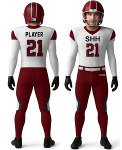 Ensemble de maillot et pantalon de football américain sublimé personnalisé SHH pour homme, noir et or, style ajusté, anti-humidité - Product Image 6