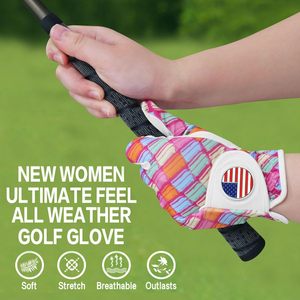 Guantes de Golf Impermeables para Mujer Amy Sport con Marcador de Pelota, Cierre de Velcro, para Mano Izquierda/Derecha, Agarre para Todo Clima - Product Image 6