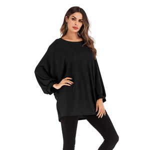 T-shirt long pour femme, tendance, coupe oversize, épaules tombantes, style décontracté, hip-hop, anti-chic - Product Image 1
