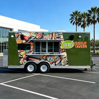 Truk Burger Makanan Cepat Saji Dapur Lengkap Trailer Katering dengan Layar Display Taco Bbq Pizza Restoran Bergerak Bar Dijual Usa Australia
