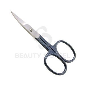 Ciseaux à cuticules professionnels noirs et argentés avec des pointes courbes et affûtées et un corps en acier inoxydable pour une manucure experte - Product Image 2