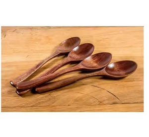 Cuillère de service en bois durable, ustensile de cuisine en bois naturel, capacité de 10 ml, pour les fêtes, outil de cuisson et de mélange robuste - Product Image 2