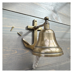 Designer <b>Brass</b> <b>Bell</b> Pure Finish Well <b>Bell</b> Premium <b>Brass</b> <b>Bell</b> Ideal For Nautical Homes Temple Garden Outdoor And Gift Decoration - Product Image 1