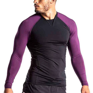 Wholesale <b>Men</b> Long Sleeve <b>Compression</b> Breathable Eco-Friendly Quick Dry Gym Sports Base Layer <b>Shirt</b> OEM ODM - Product Image 4