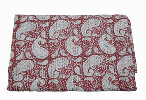 New Beautiful Hand Block Print Kantha <b>Quilt</b> Indian Paisaliy Cotton Handmade <b>Bedspread</b> Quality 200TC Reversible All Size - Product Image 5