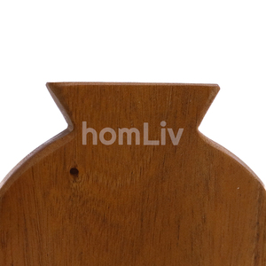 Vase décoratif en bois d'acajou naturel fait main, support minimaliste en bois massif durable pour herbe de la pampa, décoration intérieure - Product Image 5