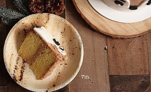 Compostable Disposable 7 Inches Round Shapes Areca Palm Leaf Plates Natural Dinnerware for Events & Parties Stylish Dinnerware - Product Image 2