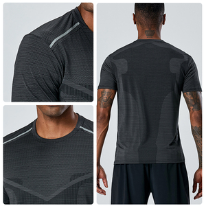 T-shirt de compression pour homme de qualité supérieure, faible MOQ, logo personnalisé, meilleur prix, respirant, extensible, idéal pour la gym et l'entraînement - Product Image 5