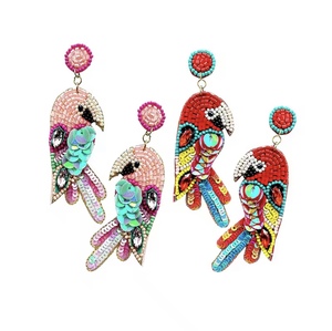 Pendientes de cuentas doradas de estilo europeo americano con diseños variados, venta al por mayor, accesorios de ropa bohemios occidentales para las cuatro estaciones - Product Image 4