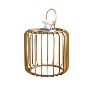 Mesa de Centro Redonda de Aluminio Dorado con Diseño Increíble, Decorativa para Hogar y Oficina, con Base en Forma de Árbol Antiguo - Product Image 3