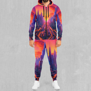 Conjunto Deportivo de 2 Piezas, Slim Fit, 100% Algodón, con Logotipo Bordado Personalizado, Transpirable, de Secado Rápido, al por Mayor - Product Image 1