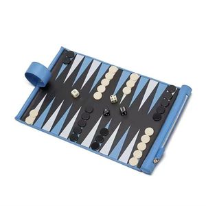 Modern Style PU Leather Customized Roll Up Durable <b>Backgammon</b> <b>Set</b> with High-Quality Handmade Checkers - Product Image 2