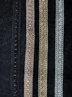 Ruban de bordure premium en perles de verre délicates pour robe de mariée, kaftan et artisanat