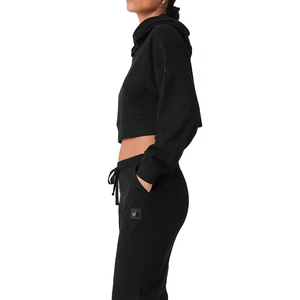 2026 Survêtement unisexe personnalisé, ample et décontracté, à capuche, en molleton côtelé, pour le yoga, la gym et l'entraînement, style streetwear, grande taille XL - Product Image 2