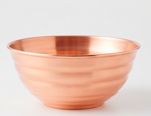 Bol mélangeur rond en cuivre, bol à fruits en cuivre poli, design tendance, idéal pour l'hôtellerie et la cuisine. - Product Image 1