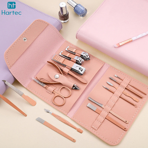 Trendy Peach Color <b>Case</b> Professional Stainless Steel Manicure and Pedicure Set Premium Quality <b>Nail</b> Grooming Tools Kit - Product Image 4