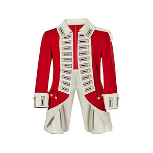 Veste en laine de mouton dorée à double boutonnage d'inspiration Napoléon - Product Image 4