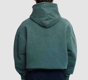 เสื้อฮู้ดดี้ทรงปกติสำหรับผู้ชาย สไตล์สตรีทแวร์ ผ้าคอตตอน 100% หนานุ่ม ซักกรดแบบพิเศษ สำหรับฤดูหนาว ผลิตโดยผู้ผลิต OEM - Product Image 4